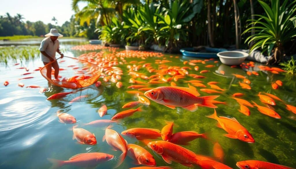 Tilapia fish farming